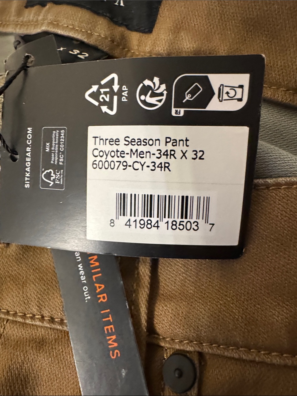 Sitka Three Season Pant - Picture 6 of 6